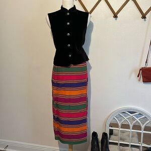 Saddleblanket wrap skirt Vintage size L